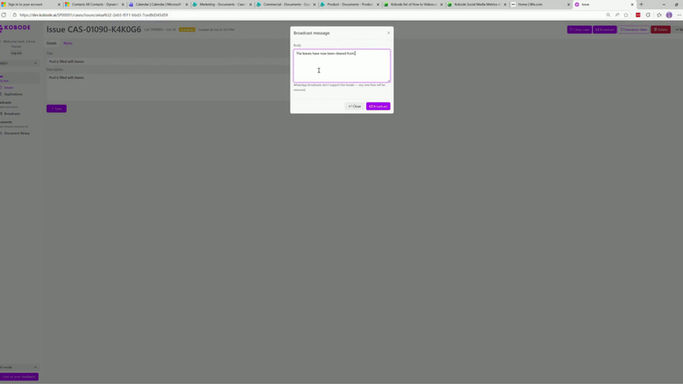 Broadcasting an Update to an Owner who raised an Issue